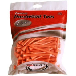 ProActive Premium Sports Hardwood Golf Tees 2.75" -Tour Edge Store 2.75 Orange 100