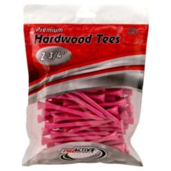 ProActive Premium Sports Hardwood Golf Tees 2.75" -Tour Edge Store 2.75 Pink 100