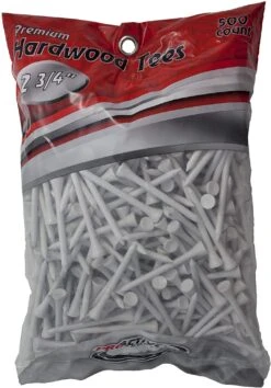 ProActive Premium Sports Hardwood Golf Tees 2.75" 500 Count -Tour Edge Store 2.75 White 500