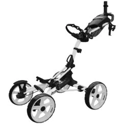 Clicgear Golf 4-Wheel Push Cart Model 8.0+ -Tour Edge Store 8.0 White Unfolded