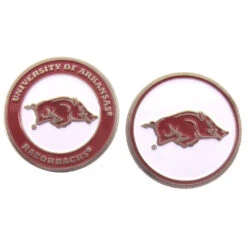 NCAA Double Sided Collegiate Golf Ball Marker Coins -Tour Edge Store Arkansas 1