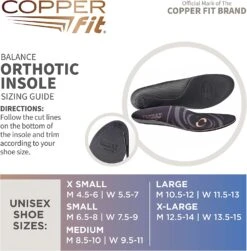 Copper Fit Balance Orthotic Insoles -Tour Edge Store BalanceOrthoticInsoles Medium 2
