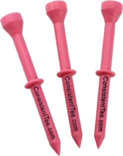 Consistent Tee Golf Tees 10 Pack - 3.25" 17 Consistent Tee Golf Tees 10 Pack - 3.25" -Tour Edge Store ConsistentTees Pink2