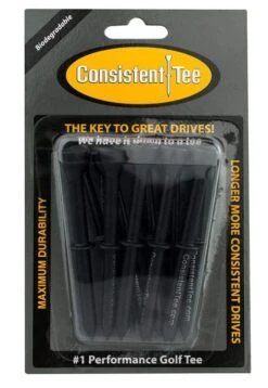 Consistent Tee Golf Tees 10 Pack - 3.25" 11 Consistent Tee Golf Tees 10 Pack - 3.25" -Tour Edge Store Consistent Tee Black Color
