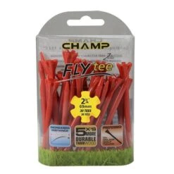 Champ Fly Tees 2.75" Plastic Golf Tees 17 Champ Fly Tees 2.75" Plastic Golf Tees -Tour Edge Store Flytee 2.75 red