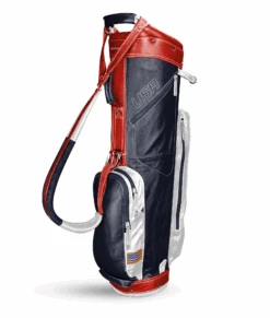 Sun Mountain Golf Leather Cart Bag -Tour Edge Store G823519LeatherCartNavy White Red
