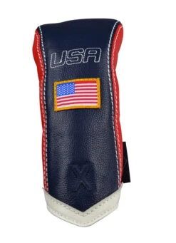 Sun Mountain Golf Leather Head Covers -Tour Edge Store G823793Navy Red WhiteChevronX