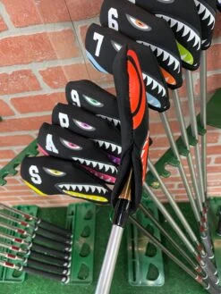 Shark Bite Neoprene Iron Head Covers Set -Tour Edge Store IMG 2814