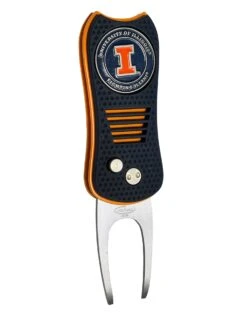 Team Golf Retractable Switchblade Switchfix Divot Tool Ball Marker - NCAA 26 Team Golf Retractable Switchblade Switchfix Divot Tool Ball Marker - NCAA -Tour Edge Store Illinois Illini Switchfix 44448 117