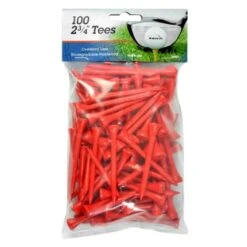 Intech 2 3/4-Inch Golf Tees 100-Pack -Tour Edge Store IntechGolfTees 100 Red