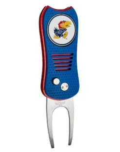 Team Golf Retractable Switchblade Switchfix Divot Tool Ball Marker - NCAA 28 Team Golf Retractable Switchblade Switchfix Divot Tool Ball Marker - NCAA -Tour Edge Store Kansas Jayhawks Switchfix 44448 122