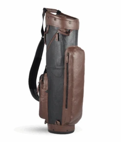 Sun Mountain Golf Leather Cart Bag -Tour Edge Store LeatherCartBlack BrownAltShot2