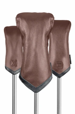 Sun Mountain Golf Leather Head Covers -Tour Edge Store LeatherHeadcoversBrown Black