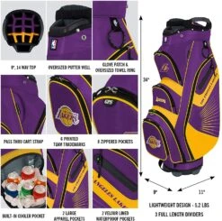 NBA The Bucket II Team Effort Cart Bag -Tour Edge Store NBA Bucket II Cart Bag