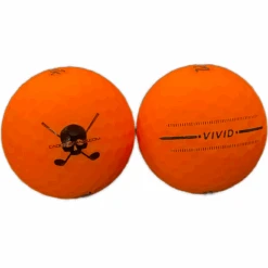 CaddiesShack Custom Jolly Rogers Skull & Crossbones Volvik Vivid Matte Golf Balls -Tour Edge Store Orangevivid