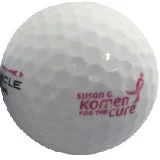 Pinnacle Ribbon White "Susan G Komen" (Per Dozen)