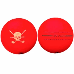 CaddiesShack Custom Jolly Rogers Skull & Crossbones Volvik Vivid Matte Golf Balls -Tour Edge Store RedVivid