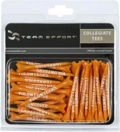 WinCraft Team Effort Collegiate Golf Tees 40 Pack 16 WinCraft Team Effort Collegiate Golf Tees 40 Pack -Tour Edge Store Tennesee Volunteers Tees