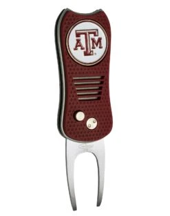 Team Golf Retractable Switchblade Switchfix Divot Tool Ball Marker - NCAA 37 Team Golf Retractable Switchblade Switchfix Divot Tool Ball Marker - NCAA -Tour Edge Store TexasAM Aggies Switchfix 44448 152