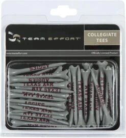 WinCraft Team Effort Collegiate Golf Tees 40 Pack 17 WinCraft Team Effort Collegiate Golf Tees 40 Pack -Tour Edge Store Texas A M Aggies Tees
