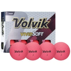 Volvik Vivid Soft Matte Urethane Golf Balls -Tour Edge Store Vivid Soft Pink
