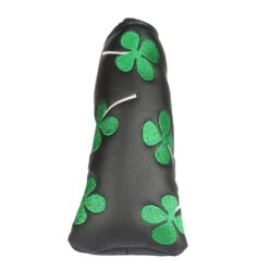 Volf Golf Black Synthetic Leather Shamrock Putter Cover 8 Volf Golf Black Synthetic Leather Shamrock Putter Cover -Tour Edge Store VolfGolfHeadcovers BlackShamrockBladePutter2