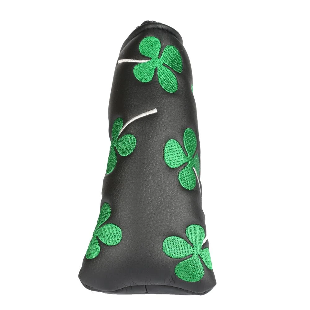 Volf Golf Black Synthetic Leather Shamrock Putter Cover 3 Volf Golf Black Synthetic Leather Shamrock Putter Cover - Image 3