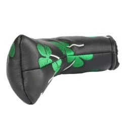 Volf Golf Black Synthetic Leather Shamrock Putter Cover 10 Volf Golf Black Synthetic Leather Shamrock Putter Cover -Tour Edge Store VolfGolfHeadcovers BlackShamrockBladePutter4