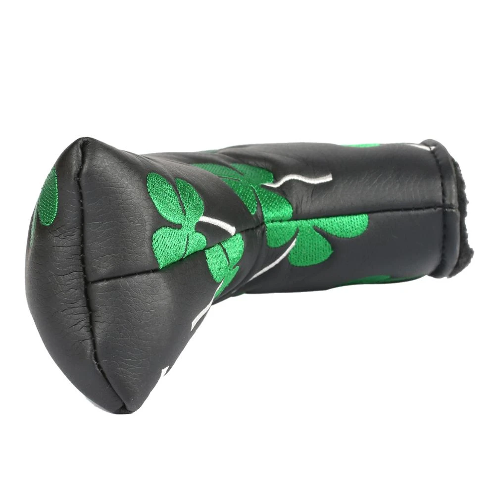 Volf Golf Black Synthetic Leather Shamrock Putter Cover 5 Volf Golf Black Synthetic Leather Shamrock Putter Cover - Image 5