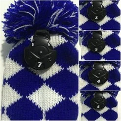 Volf Golf Knit Blue White Diamond Headcover Set -Tour Edge Store VolfGolfHeadcovers KnitBlueSet3