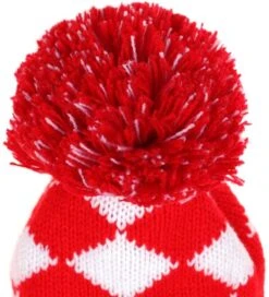 Volf Golf Knit Red White Diamond Headcover Set -Tour Edge Store VolfGolfHeadcovers KnitRedSet2