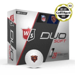 Wilson Staff Duo Soft NFL Team Licensed Golf Balls -Tour Edge Store WGWP400CH WS DUO Soft 12BALL WH NFL Chicago Vert wBall Hotlist