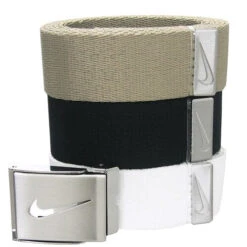 Nike 3-in-1 Web Belt Packs 16 Nike 3-in-1 Web Belt Packs -Tour Edge Store WebBelt WhiteKhakiBlack