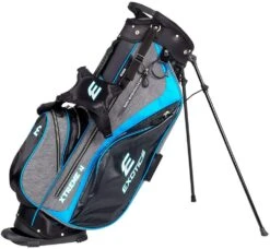 Tour Edge Exotics Xtreme 4 Stand Bags -Tour Edge Store Xtreme 4 Carry Bag Gray Scratch Plaid Blue