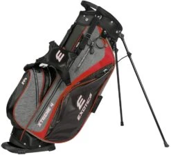 Tour Edge Exotics Xtreme 4 Stand Bags -Tour Edge Store Xtreme 4 Carry Bag Gray Scratch Plaid Red