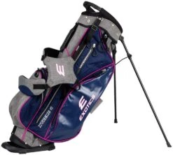 Tour Edge Exotics Xtreme 4 Stand Bags -Tour Edge Store Xtreme 4 Carry Bag Navy Scratch Plaid Pink