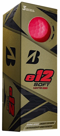 Bridgestone Golf E12 Soft Golf Balls -Tour Edge Store e12 Soft Matt Red Sleeve cadd919e 1c5f 4085 80f6 b373c9fb2f82