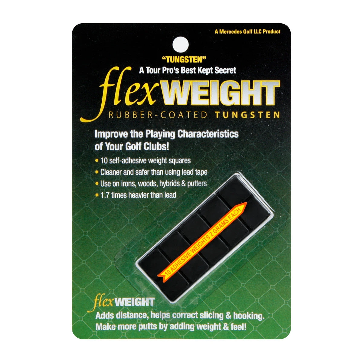 FlexTee Rubber Tungsten Golf Club Weights - 10 Pack 1 FlexTee Rubber Tungsten Golf Club Weights - 10 Pack