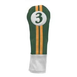Sahara Retro Vintage #3 Fairway Wood Headcovers -Tour Edge Store green yellow hc fw 3